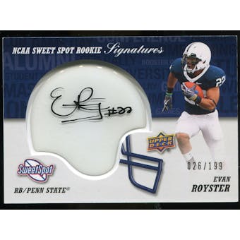 2011 Upper Deck Sweet Spot Rookie Signatures Variations #RSER Evan Royster Autograph /75