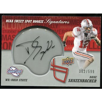 2011 Upper Deck Sweet Spot Rookie Signatures #RSDS Dane Sanzenbacher Autograph /599