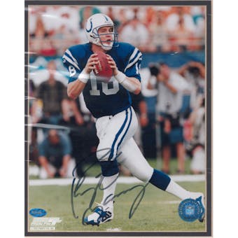 Peyton Manning Autographed Indianapolis Colts 8x10 Photo (Mounted Memories)