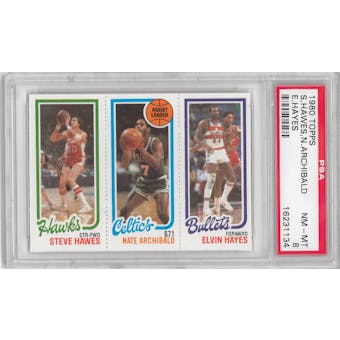 1980/81 Topps Basketball S. Hawes/N. Archibald/E. Hayes PSA 8 (NM-MT) *1134