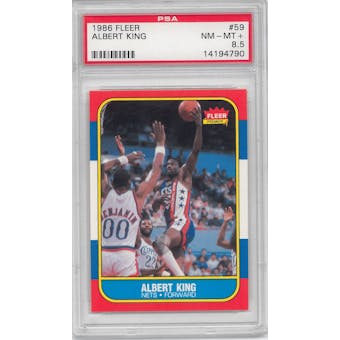 1986/87 Fleer Basketball #59 Albert King PSA 8.5 (NM-MT+) *4790