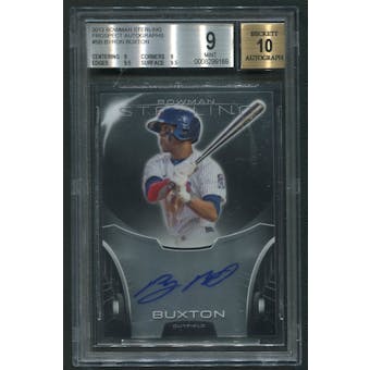 2013 Bowman Sterling #BB Byron Buxton Prospect Rookie Auto BGS 9