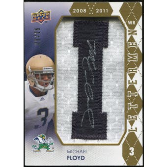 2012 Upper Deck Rookie Lettermen Autographs #RLMF1 Michael Floyd*/serial #'d to 25,/letters spell FIGHTING IRI