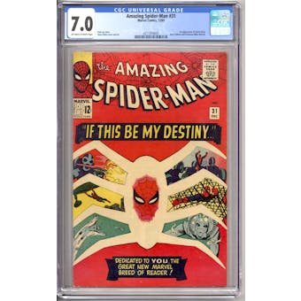 Amazing Spider-Man #31 CGC 7.0 (OW-W) *4211979005* 1st Gwen Stacy & Harry Osborn