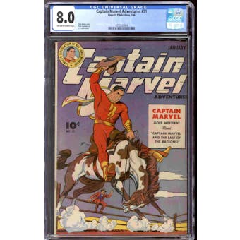 Captain Marvel Adventures #51 CGC 8.0 (OW-W) *4212220004*