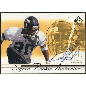 2002 SP Authentic #195 Ed Reed Rookie Auto #0393/1150