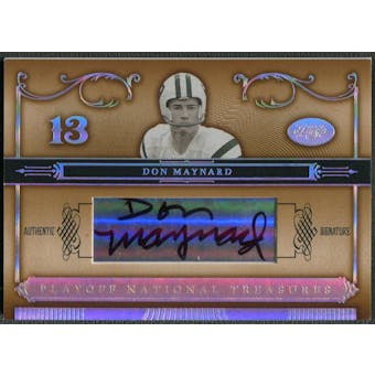 2006 Playoff National Treasures #46 Don Maynard Signature Silver Auto #42/99