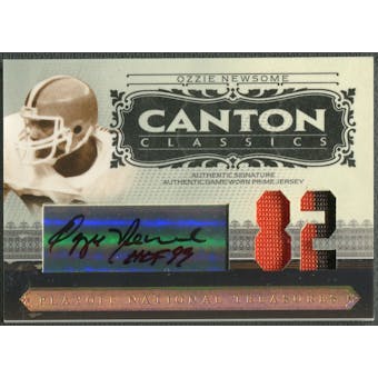 2006 Playoff National Treasures #ON Ozzie Newsome Canton Classics Jersey Number Patch Auto #64/82