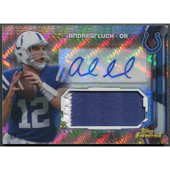 2013 Finest #AJRAL Andrew Luck Prism Refractor Jumbo Jersey Auto #08/25