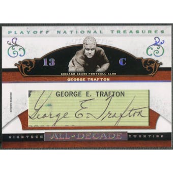 2007 Playoff National Treasures #GT George Trafton All Decade Signature Cuts Auto #58/67