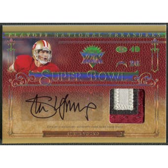 2007 Playoff National Treasures #SY Steve Young Super Bowl Material Signatures Patch Auto #08/25