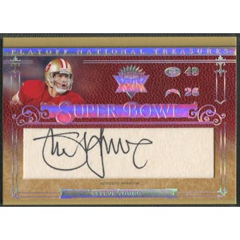 2007 Playoff National Treasures #SY Steve Young Super Bowl Signatures Cuts Auto #11/50