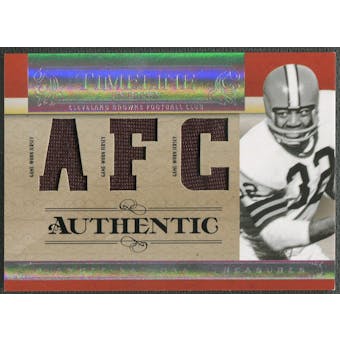 2007 Playoff National Treasures #JB Jim Brown Timeline Material AFC Jersey #19/25