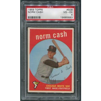 1959 Topps Baseball #509 Norm Cash Rookie PSA 4 (VG-EX) *5683