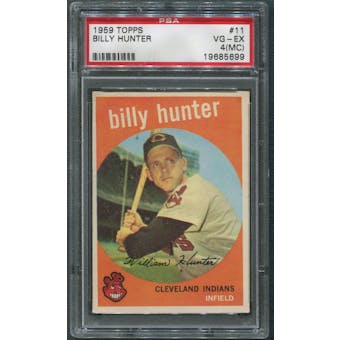 1959 Topps Baseball #11 Billy Hunter PSA 4 (VG-EX) (MC) *5699