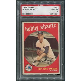 1959 Topps Baseball #222 Bobby Shantz PSA 4 (VG-EX) *5681