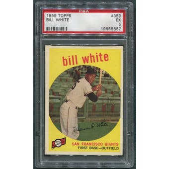 1959 Topps Baseball #359 Bill White Rookie PSA 5 (EX) *5687