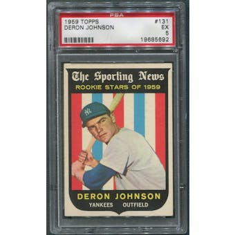 1959 Topps Baseball #131 Deron Johnson Rookie PSA 5 (EX) *5692
