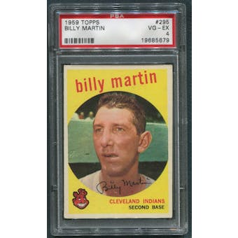 1959 Topps Baseball #295 Billy Martin PSA 4 (VG-EX) *5679