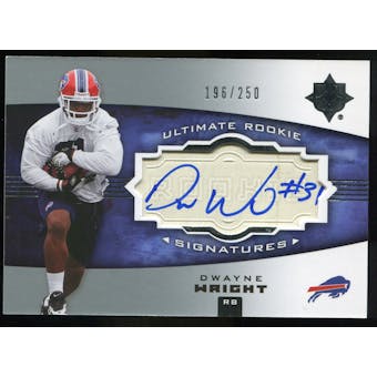2007 Upper Deck Ultimate Collection #140 Dwayne Wright RC Autograph /250