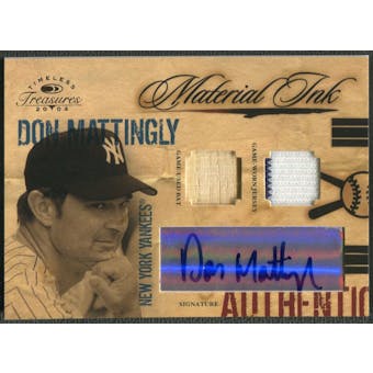 2004 Timeless Treasures #12 Don Mattingly Material Ink Combos Bat Jersey Auto #12/25