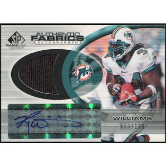 2004 Upper Deck SP Game Used Edition Authentic Fabric Autographs #RW Ricky Williams Autograph /100