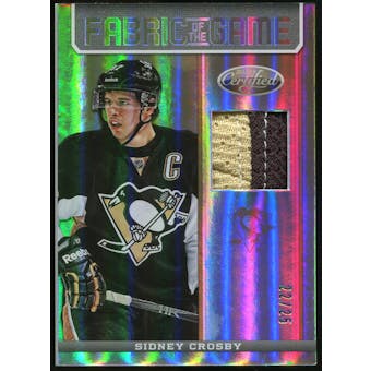 2012/13 Panini Certified Fabric of the Game Mirror Gold Prime #36 Sidney Crosby /25