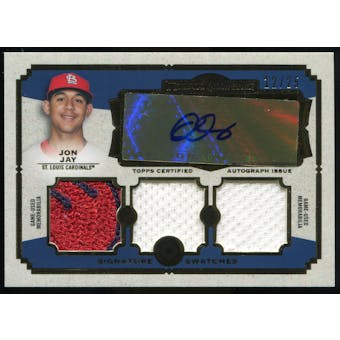 2013 Topps Museum Collection Signature Swatches Triple Relic Autographs Gold #JJ Jon Jay 12/25