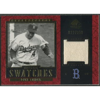2003 SP Legendary Cuts #DS Duke Snider Historic Swatches Jersey #022/350