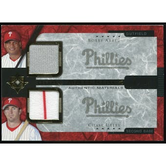 2005 Upper Deck Ultimate Collection Dual Materials #AU Bobby Abreu/Chase Utley Jersey 8/15