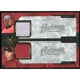 2005 Upper Deck Ultimate Collection Dual Materials #CO Roger Clemens/Roy Oswalt Jersey /15