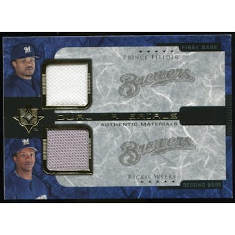 2005 Upper Deck Ultimate Collection Dual Materials #FW Prince Fielder Rickie Weeks Jersey /15