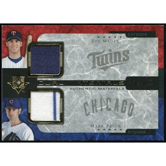 2005 Upper Deck Ultimate Collection Dual Materials #MP Joe Mauer/Mark Prior Jersey /15