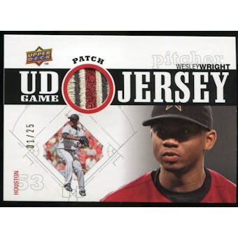 2010 Upper Deck UD Game Patch #WW Wesley Wright 1/25