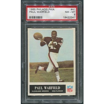 1965 Philadelphia Football #41 Paul Warfield Rookie PSA 8 (NM-MT) *2347
