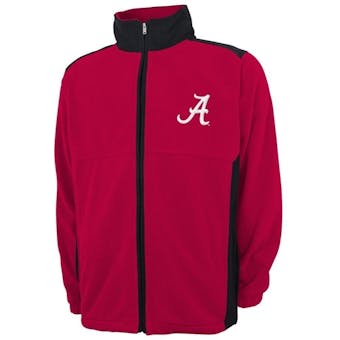 Alabama Crimson Tide Genuine Stuff Maroon Full Zip Polar Fleece Jacket (Adult L)