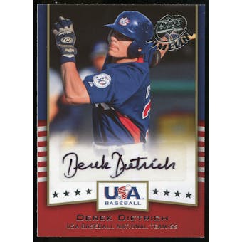 2008 Upper Deck Timeline Team USA Signatures #DD Derek Dietrich Autograph