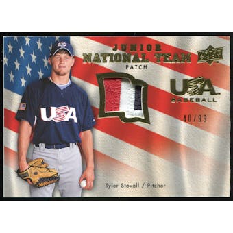 2008 Upper Deck USA Junior National Team Patch #TS Tyler Stovall /99