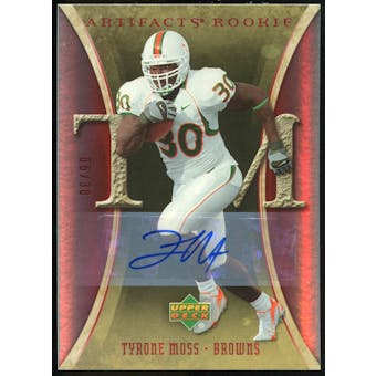 2007 Upper Deck Artifacts Rookie Autographs #199 Tyrone Moss Autograph /30