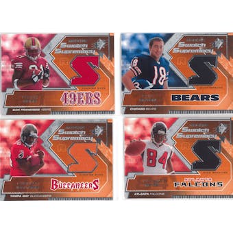 2005 Upper Deck SPX Football Rookie Swatch Supreme Jersey Lot (44 cards)