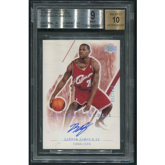 2003/04 Ultimate Collection #127 LeBron James Rookie Auto #024/250 BGS 9