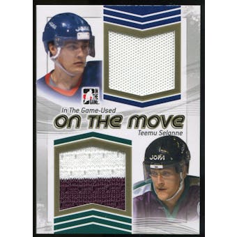 2013-14 In the Game ITG Used On the Move Jerseys Gold #OTM14 Teemu Selanne /10