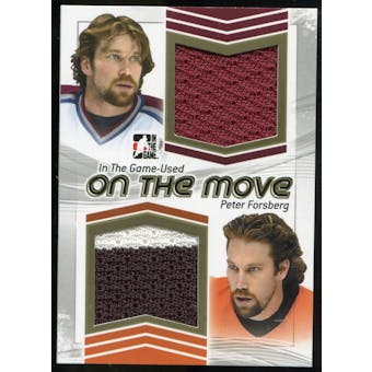 2013-14 In the Game ITG Used On the Move Jerseys Gold #OTM24 Peter Forsberg /10