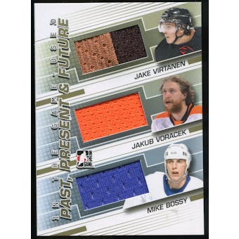 2013-14 In the Game ITG Used Past Present and Future Jerseys Gold #PPF16 Mike Bossy Jakub Voracek Virtanen /10