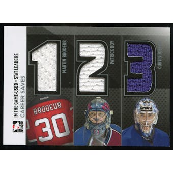 2013-14 In the Game ITG Used Stat Leaders Triple Jerseys Silver #SL09 Martin Brodeur/Patrick Roy/Curtis Joseph