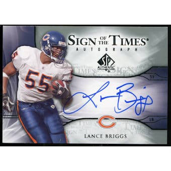 2009 Upper Deck SP Authentic Sign of the Times #STLB Lance Briggs Autograph