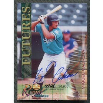 2000 Royal Rookies Futures #6 Miguel Cabrera Rookie Auto #4196/4950