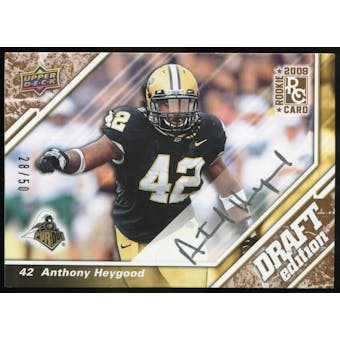 2009 Upper Deck Draft Edition Autographs Copper #65 Anthony Heygood Autograph /50