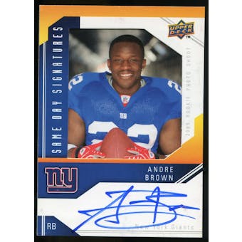 2009 Upper Deck Same Day Signatures #SDAB Andre Brown Autograph