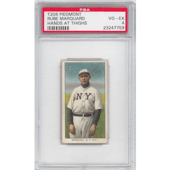 1909-11 T206 Piedmont Rube Marquard Hands At Thighs PSA 4 (VG-EX) *7759